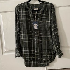 Universal Thread - Green plaid blouse - XS -NWT